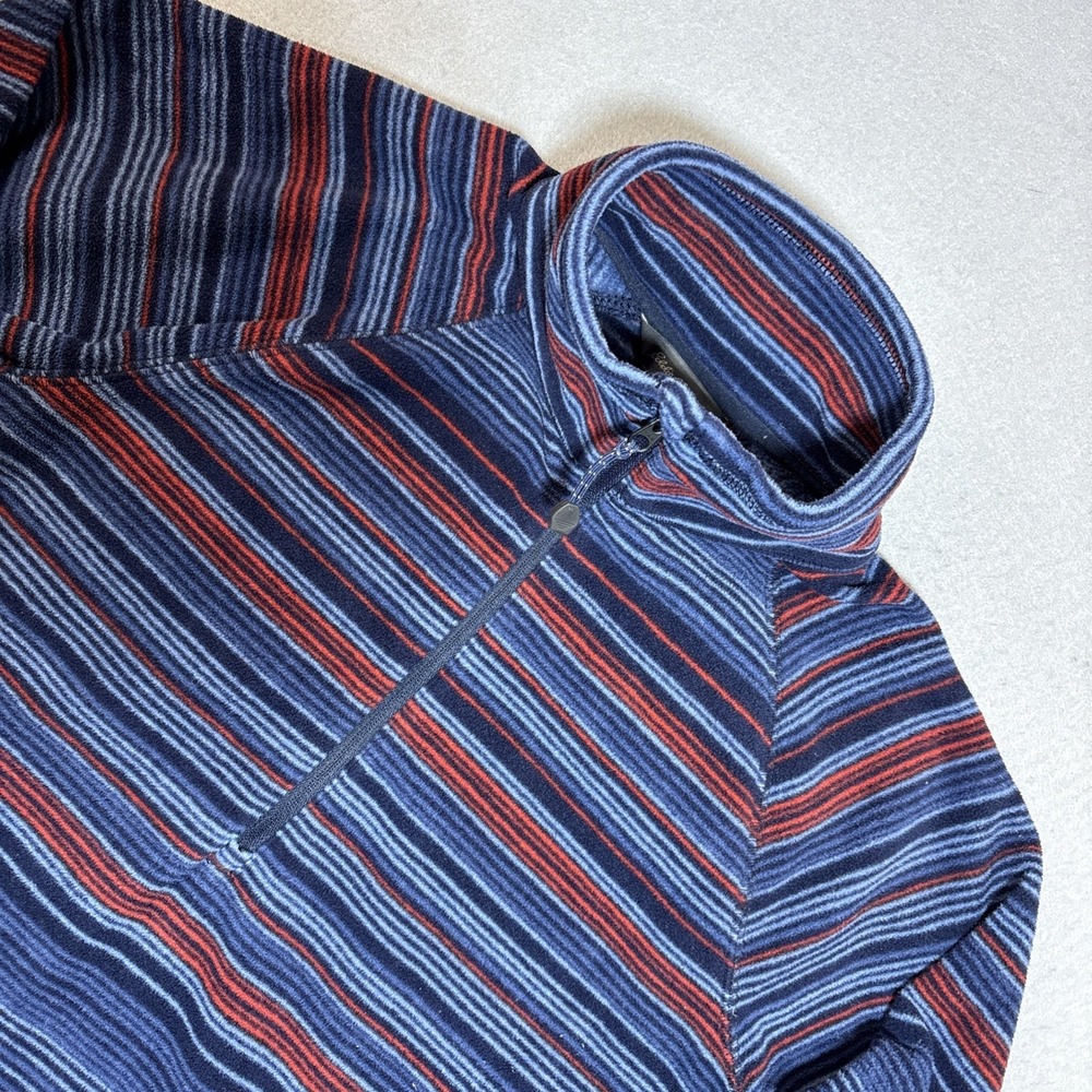 Eddie Bauer Women‎ Small Quarter Zip Pullover Fleece Sweatshirt Striped
